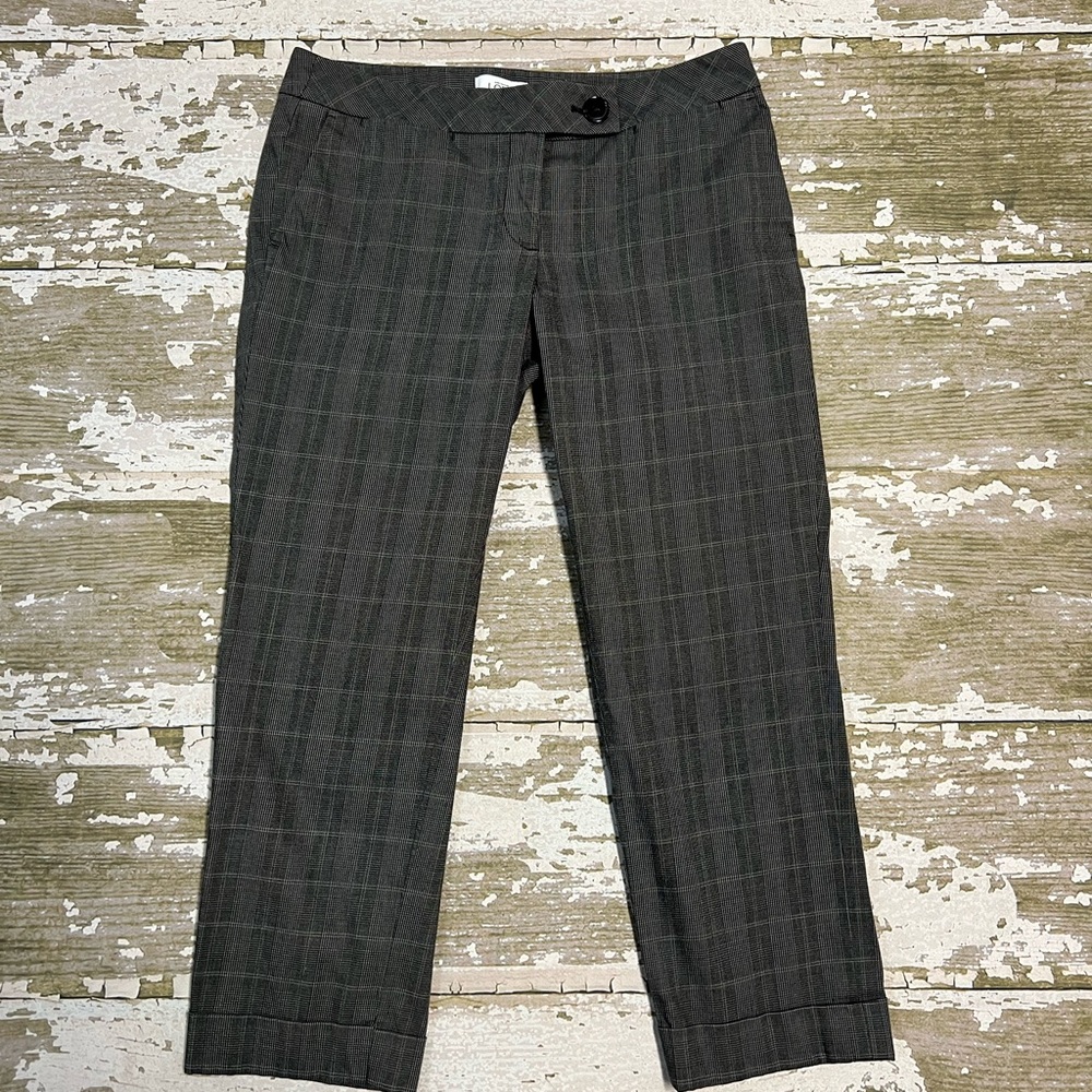 Loft cropped pants, plaid, size 8